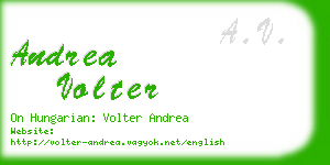 andrea volter business card